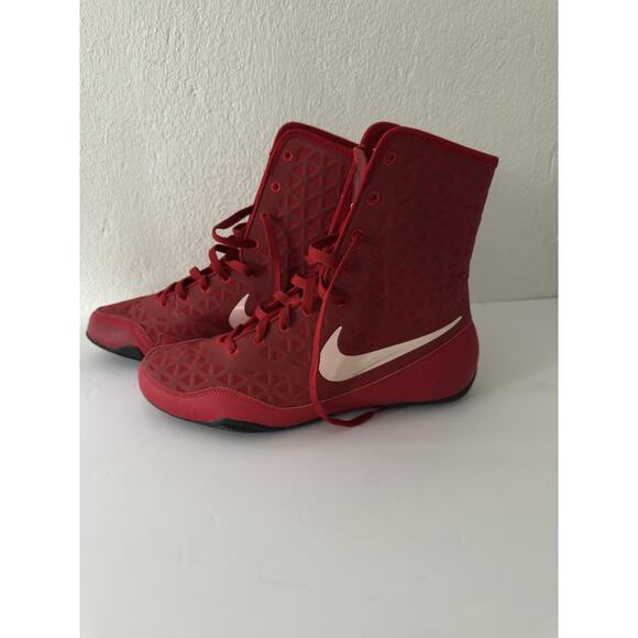 Nike KO Red And White Boxing Boots Mens Size 11 - Excellent Condition - Picture 13 of 13